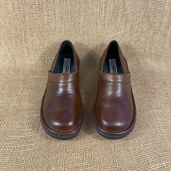 josef seibel slip on shoes loafers clogs brown leather air cushion women size 10 - Picture 7 of 12